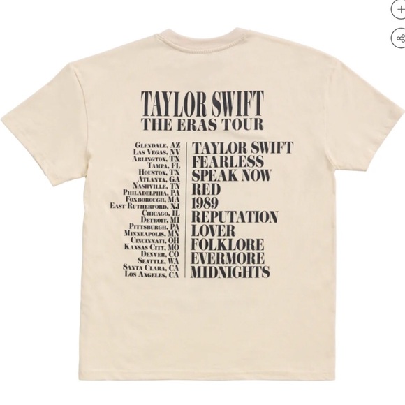 Taylor Swift Eras Tour Official Tee Top Merch New With Tag - Picture 2 of 6